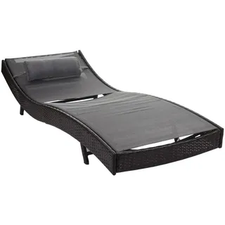 MCW Sonnenliege 220 x 70 x 88 cm Braun meliert