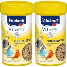 Vitakraft Vita Fit Vogeldoktors, Stärkungsmittel für Vögel, stärkt die Kondition, regelt die Verdauung, Vitamine für Kanarienvögel (1x 50g) (Packung mit 2)