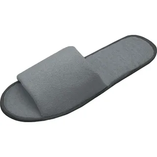 Frottierslipper (10er-Set) mit Antirutschnoppen, Universalgröße, anthrazit - Grau