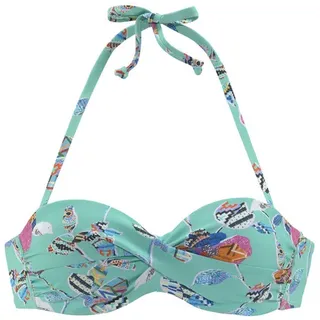 SUNSEEKER Bügel-Bandeau-Bikini-Top Damen Türkis/Mehrfarbig 34 Cup C