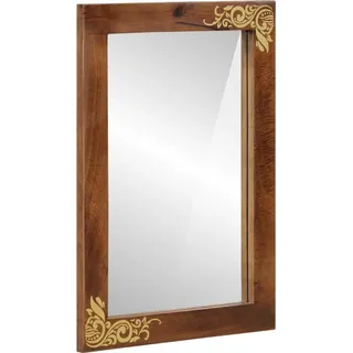 Badezimmer Spiegel mit Spiegel Honigbraun 70 x 50 x 2,5 cm - Braun