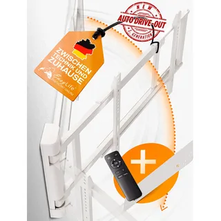 Easy Life EasyLife Auto Drive-Out TV-Wandhalterung 170°, VESA 600x400, 32-75" Weiß | Elektrisch schwenkbar, 50kg Tragkraft, 56mm ultraschlank, leiser Motor, Anti-Kollision, OLED/QLED/LCD TV, Monitor, Smartboard