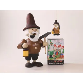 Räuchermann Wichtel mit Räucherkerzen HxB 13x8cm NEU räuchermann Rauchmann