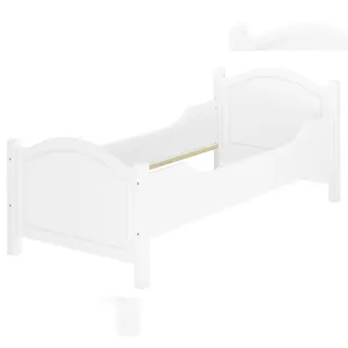 Erst-Holz Seniorenbett extra hoch weiß 100x200 Holzbett Einzelbett Gästebett 60.40-10WoR