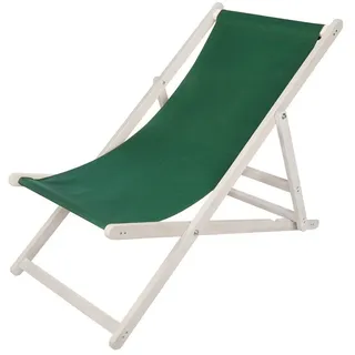 Liegestuhl Strandliege Weiß Gartenliege Klappbar Sonnenliege Strandstuhl Grün - Grün