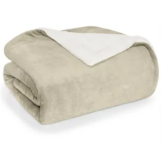 Blumtal Kuscheldecke 150 x 200 cm Beige/Khaki