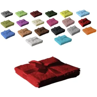 EXKLUSIV HEIMTEXTIL Seiftuch 4er Set 30 x 30 cm Rot