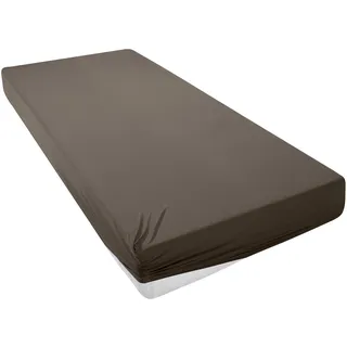 my home Spannbettlaken »PAPRIKA« Bettlaken, Laken, in zwei Qualitäten: Fleece & Jersey, pflegeleicht, braun