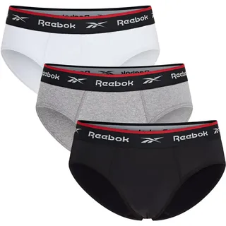 Reebok Chase Unterhosen Männer Baumwolle Pack 3 | Atmungsaktiv Elastisch Unterwäsche Für Alltag Sport Komfort | Weiche Flexible Passform Für Männer Unterhose Herren
