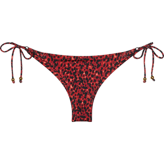 Bikini-Hose TRIUMPH "Midnight Swim Brazilian", Damen, Gr. 44, N-Gr, rot (braun combination), Microfaser, Obermaterial: 82% Polyamid, 18% Elasthan, Badehosen Bikini-Hose, weich und glänzend