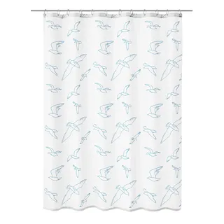 KLEINE WOLKE Duschvorhang Birdie 180 x 200 cm weiß