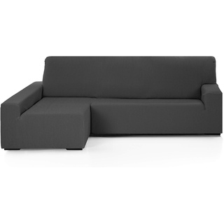 Martina Home Elastischer Bezug für Chaiselongue, Modell Emilia, Eckteil Links, lang, Anthrazit