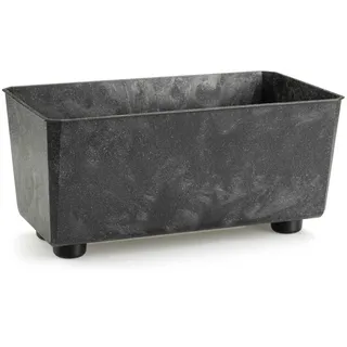 HowHomely Blumentopf Übertopf Blumenkasten schwarz Beton-Optik Loft 14x29cm Deko
