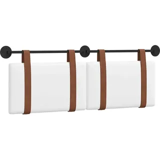 Hängevorderseite Wandmontiert Weiß 130 x 55 x 5 cm Antikes PU - Weiß