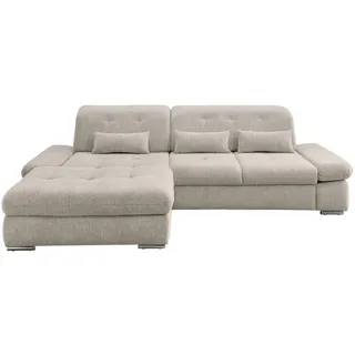 Livetastic Ecksofa , Beige , Textil , Uni , Füllung: Schaumstoff , Ottomane links, L-Form , 300x196 cm , Made in Eu , Liegefunktion, seitenverkehrt erhältlich, Schlafen auf Sitzhöhe, Rücken echt, Armteil links, Armteil rechts , Wohnzimmer, Sofas & Couches, Wohnlandschaften, Ecksofas mit Schlaffunktion