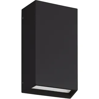 EGLO LED Wandlampe außen Spongano, Außenbeleuchtung Hauswand, Außenleuchte Wandspot, Außenwandleuchte aus Aluminium in Anthrazit und klarem Glas, Wand Außenlampe, warmweiß, IP65