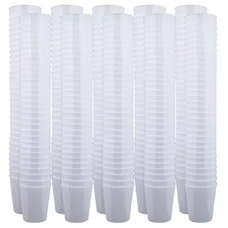 MIJOMA Unzerbrechliche Schnapsgläser aus Kunststoff, Robuste Shotgläser. Jello Shots, Desserts, Party, Hochzeit, Geburtstag. Geschirrspülergeeignet, Wiederverwendbar. 29ml (Weiß, 320 Stück)