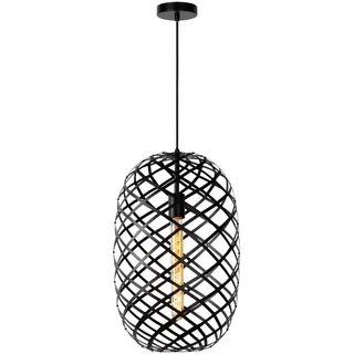 Lucide Hängeleuchte , Schwarz , Metall , oval , 180 cm , RoHS, Reach , höhenverstellbar , Lampen & Leuchten, Leuchtenserien