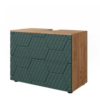 Vicco Waschbeckenunterschrank Irma 2 Schubladen 80 x 58,6 x 41 cm Grün