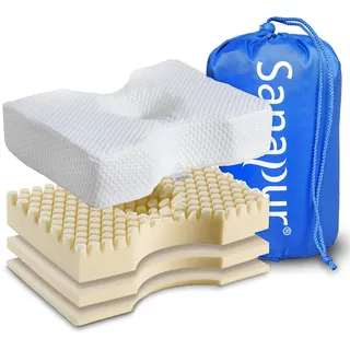 Sanapur Original Kissen 4.0 - Variante MED - Orthopädisches Seitenschläferkissen Made in Germany mit Visko Schaum/Soft Schaum