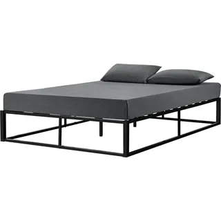 [en.casa] Metallbett Kreta 160x200 cm Schwarz