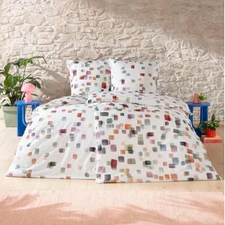 Estella Mako-Satin Bettwäsche Emily multicolor 155x220 cm + 80x80 cm - Bunt