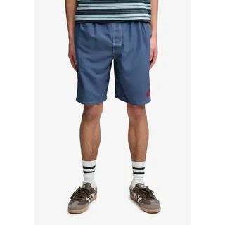 Badeshorts SUPERDRY "CARGO 19 BOARDSHORT", Herren, Gr. L, N-Gr, blau (vintage indigo), Polyester, unifarben, Badehosen Badeshorts, lockere Passform, aus Polyester, unifarbenes Design