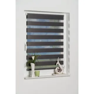 K-HOME Doppelrollo Maringa Klemmfix 80 x 150 cm grau