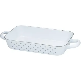 RIESS Bratpfanne Ø26/17cm Backform Emaille Country Pünktchen grau - Grau