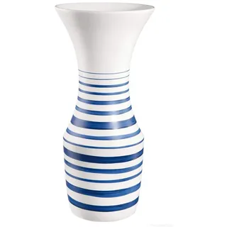 ASA Okapi Vase, Steingut, blau-weiß, 50