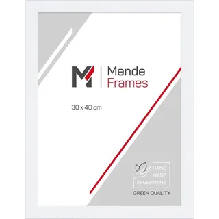 MendeFrames H980 Holzrahmen weiß gemasert 30x45 cm mit Kunstglas