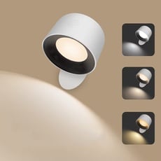 Amouhom Wandleuchten Innen mit Fernbedienung, LED Touch Control Nachtlicht zur Wandmontage 5 Helligkeitsstufen &7 Farben mit 2500 mAh Akku 360° drehbare Nachttischlampe