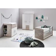 Bild »Rieke«, (Set, 4 tlg., Kinderbett, Regal, Schrank, Wickelkommode), Made in Germany; mit Kinderbett, Regal, Schrank und Wickelkommode, weiß