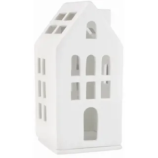 räder Teelichthalter Mini Lichthaus Gästehaus Porzellan Weiß