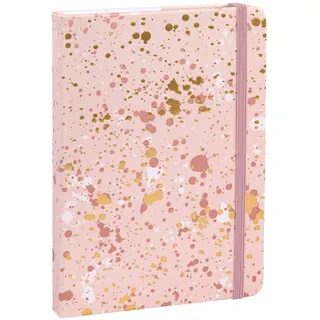 IDENA Notizbuch Sparkle 14 x 20 cm kariert Rosa