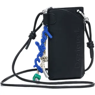 DESIGUAL Mone_Half Logo Milton Handytasche Damen Portemonnaie schwarz