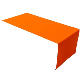 Lemos Home Hochwertiger Tischläufer Tischwäsche aus 100% Baumwolle Kollektion Konzept, Farbe & Größe wählbar (Tischläufer - 45x150cm, Orange)