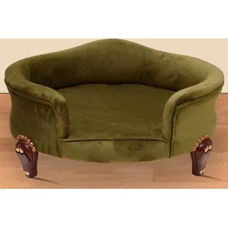 Casa Padrino Barock Hundebett Royal Grün / Braun / Gold - Barock Hundemöbel - Barock Tiermöbel - Tiermöbel im Barockstil
