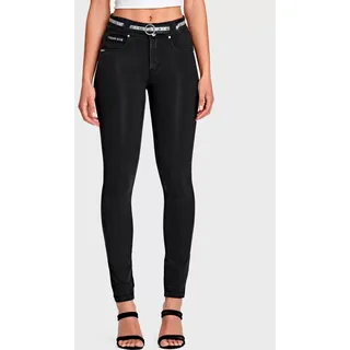 Shapingleggings FREDDY "NOW Skinny", Damen, Gr. S (36), N-Gr, schwarz, Obermaterial: 98% Baumwolle, 2% Elasthan, figurbetont lang, Hosen Shapingleggings, mit Lifting & Shaping Effekt