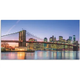 Artland Wandbild »Skyline New York City«, New York, (1 St.), als Alubild, Outdoorbild, Leinwandbild, Poster, Wandaufkleber, blau