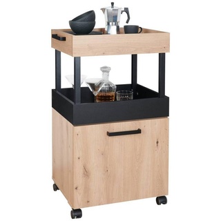 Forte Barschrank Home Bar Holzoptik Braun Eiche