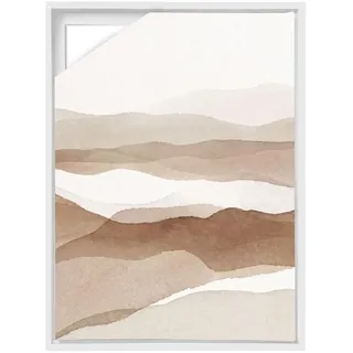 BTSAE Schattenfugenrahmen 40x60 cm, Holzrahmen für Leinwand, MDF Bilderrahmen für Leinwand/Keilrahmen, Leicht abnehmbar für Motivwechsel, Weiß Leinwand Rahmen (Weiß, 40×60cm)