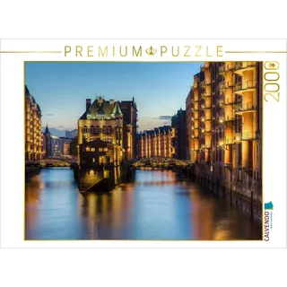 CALVENDO Puzzle Wasserschloss Hamburg 2000 Teile Puzzle quer | 2000 Teile Lege-Größe 90x67cm Foto-Puzzle für glückliche Stunden
