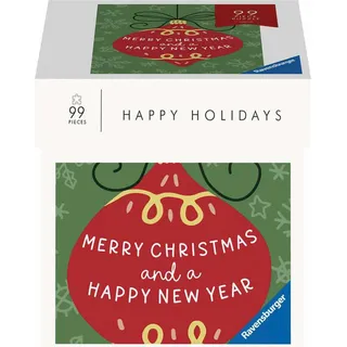 RAVENSBURGER Puzzle Happy Holidays: Frö hliche Weihnachten und ein gutes neues Jahr 99 Teile