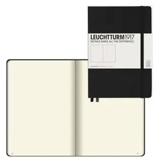 Leuchtturm Notizbuch A5, blanko, schwarz,
