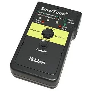 HOBBES SMARTone, Verdrilltes Doppelkabelprüfgerät, RJ-45, Kontinuitätsprüfung, Schwarz, Gelb, IEEE 802.3af, 9 V - Schwarz, Gelb