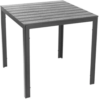 Tisch Externe Quadratisch Garten Harz Effekt Holz Grau 78x78x74h 352v