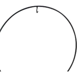 Metall Deko Ring schwarz 50cm stehend auf Fuß mit Haken Blumen Draht Trocken Diy - Schwarz