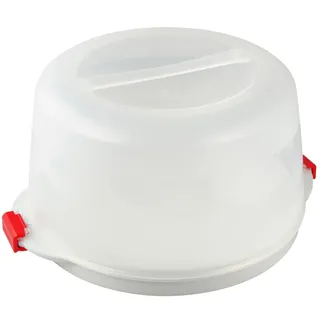 Dr. Oetker Kuchenbox, Party- und Tortenbutler mit Tragehenkel und Fach für Kühlakkus, runder Kuchenbehälter mit Servierboden (Kuchentransportbox: Ø 38,5x19 cm), Menge: 1 Stück