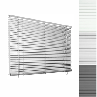 Jalousie GOOD LIFE "Matti" Gr. 20, silber (silberfarben, silber, weiß), B:40cm H:130cm, Jalousien, Jalousie, Klemmfix-Jalousie aus Aluminium